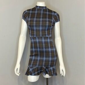 Urban Outfitters Plaid Open Back Dress